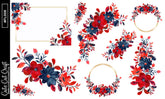 Winter Reds Florals || Decorative Foiled Sheet
